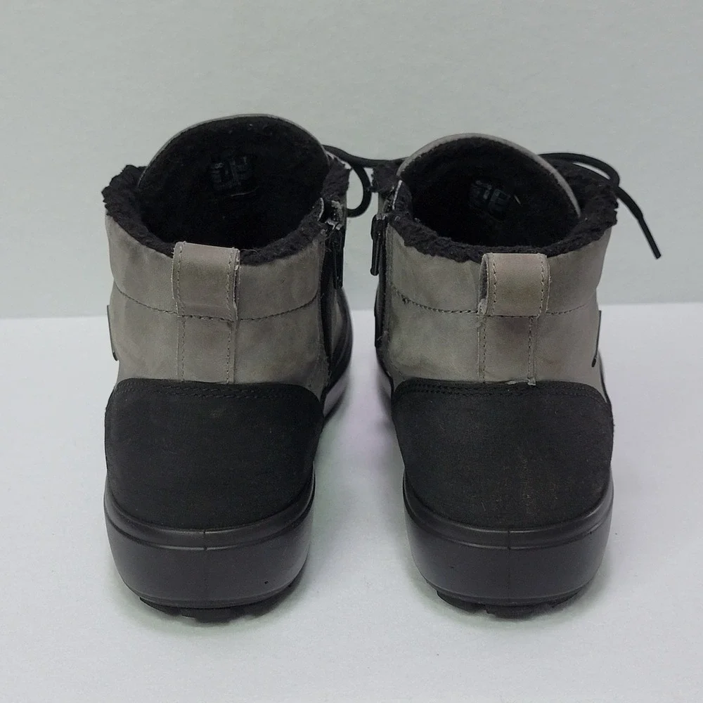 ECCO‎ Gore-Tex Soft 7 Waterproof Leather Boots Mens 10-10.5 EU 44 Titanium Black